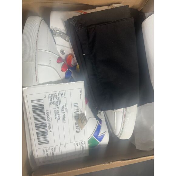 Zadig & Voltaire NIB Men's Zv1747 High Flash Pride Sneakers in FR43/US10 $498 - Picture 7 of 9